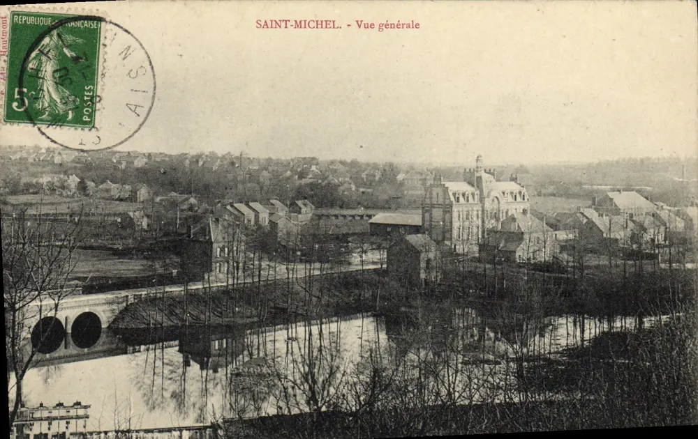 Saint-Michel - Vista geral — editor P. Adès, Hautmont - Frente