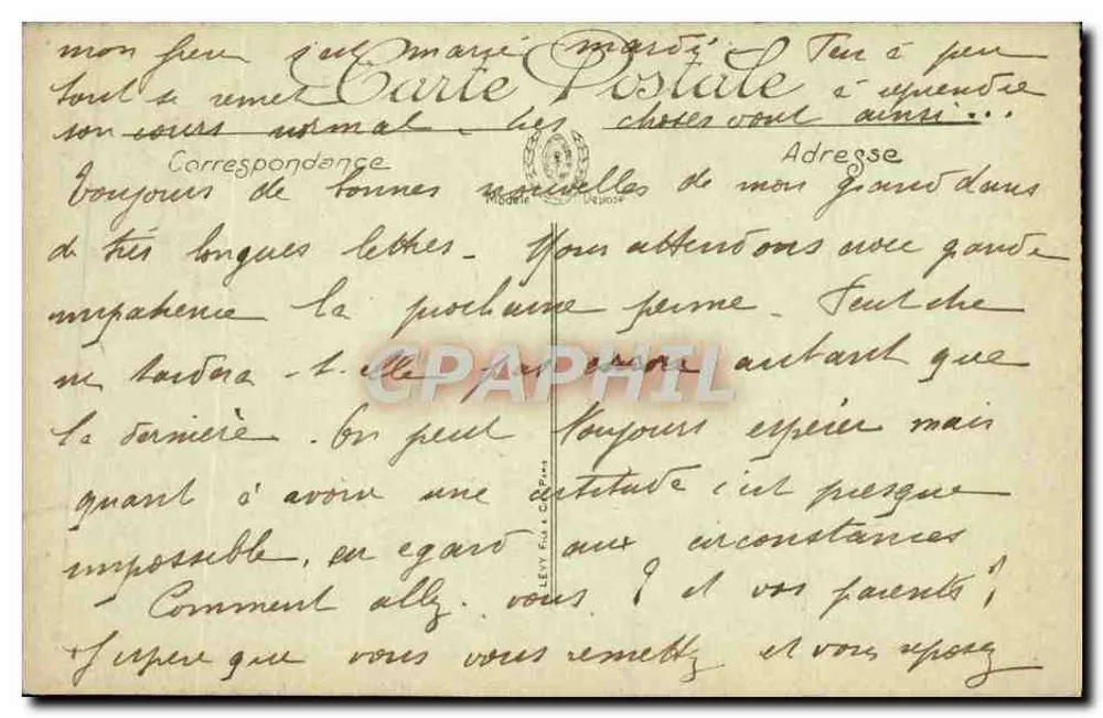 Amiens — A Place Gambetta — LL. n°35 - Verso