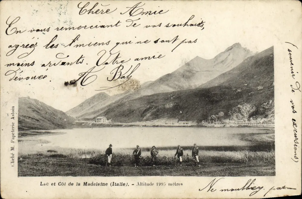 Lago e Col da Madeleine (Itália) — Altitude 1995 metros — Papeterie Aston - Frente
