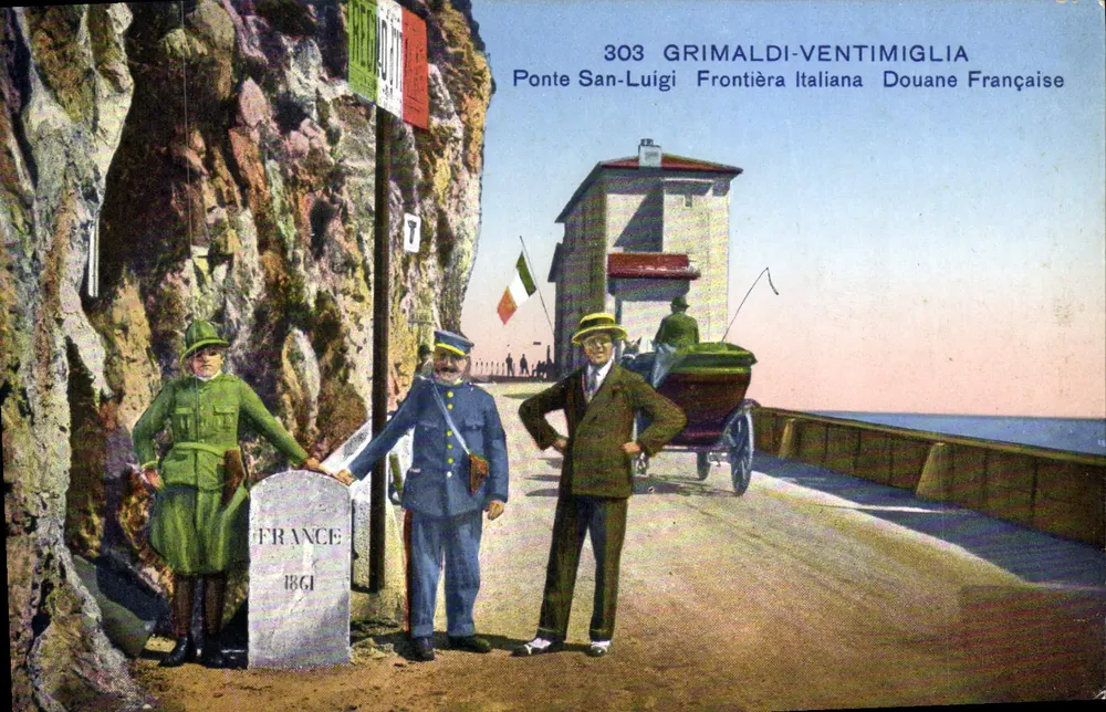 Ponte San-Luigi — Grenze Italien-Frankreich — Grimaldi-Ventimiglia - Vorderseite