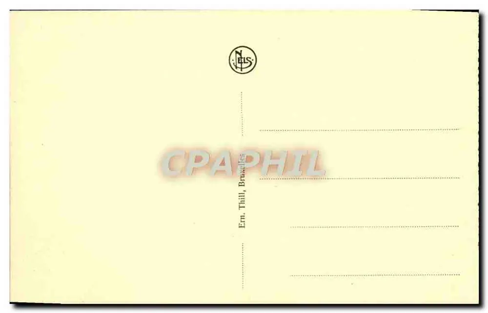 Bruksel, Ogród Botaniczny — widok z powietrza — wydawca Thill, Bruksel - Rewers