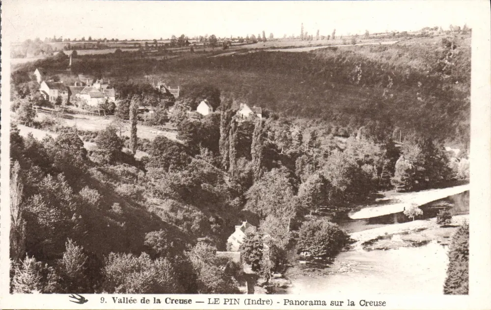 Vale da Creuse — LE PIN (Indre) — Panorama sobre a Creuse - Frente