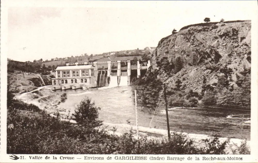 Tal der Creuse — Umgebung von GARGILESSÉ (Indre) — Staudamm Roche-aux-Moines — Nr. 21 - Vorderseite