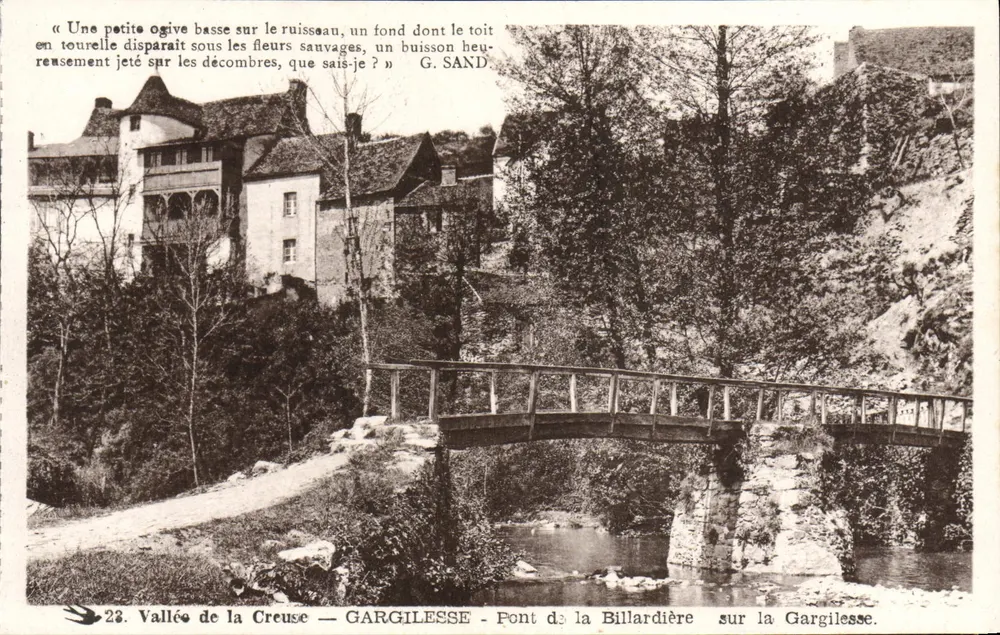 Tal der Creuse — Gargilesse — Brücke der Billardière über die Gargilesse — G. Sand - Vorderseite