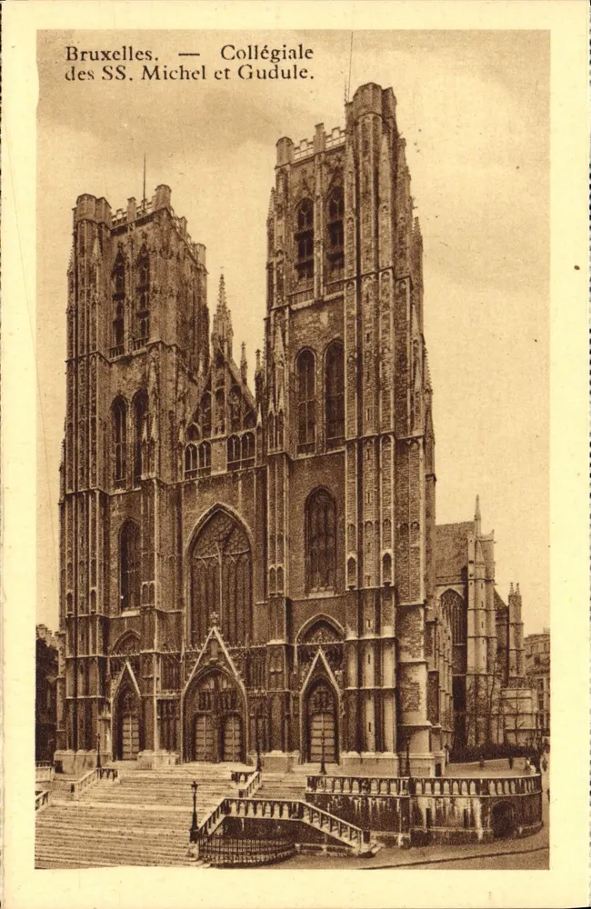 Brüssel — Kollegiatekirche der hl. Michael und Gudula - Vorderseite