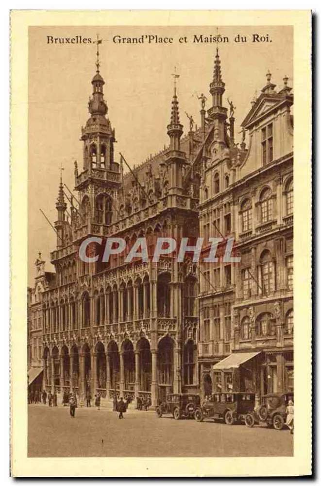 Brüssel — Grand'Place und Königspalast — Verlag unbekannt - Vorderseite