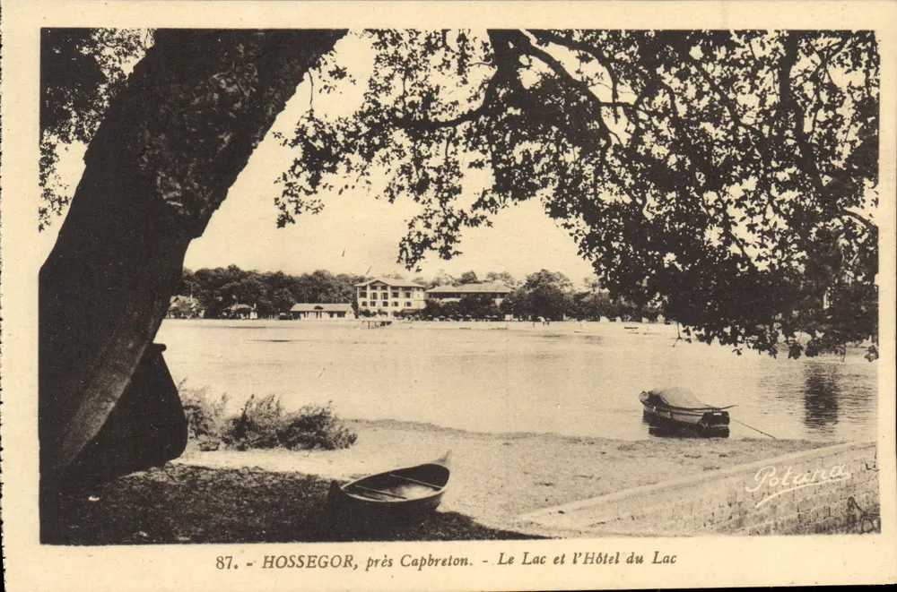 Hossegor, nahe Capbreton — Der See und das Hotel du Lac — Potana - Vorderseite