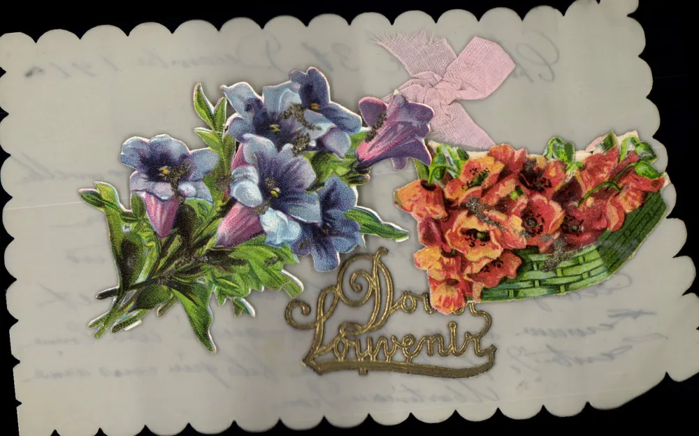 Arranjo de flores — Lembrete — Carta postal decorativa - Frente