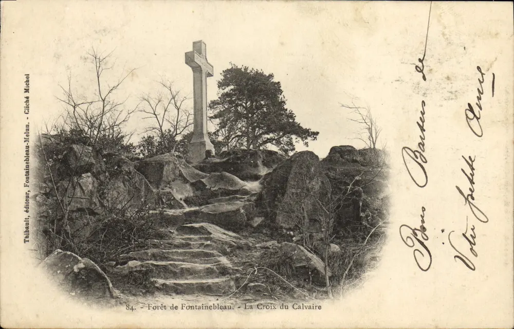 Forêt de Fontainebleau — La Croix du Calvaire — Thibault, Verlag, Fontainebleau-Meun - Vorderseite