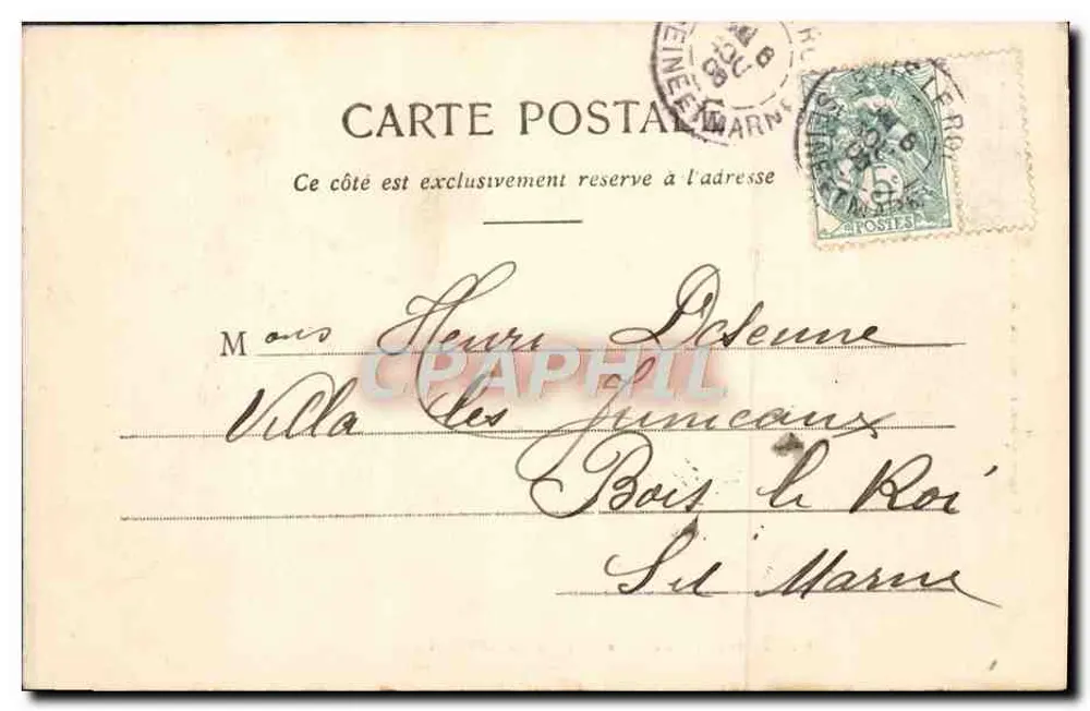 Forêt de Fontainebleau — La Croix du Calvaire — Thibault, Verlag, Fontainebleau-Meun - Rückseite