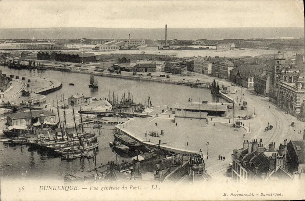 Dunkerque — Algemene uitzicht van de Haven — LL. — M. Herrebrecht — Dunkerque - Voorkant
