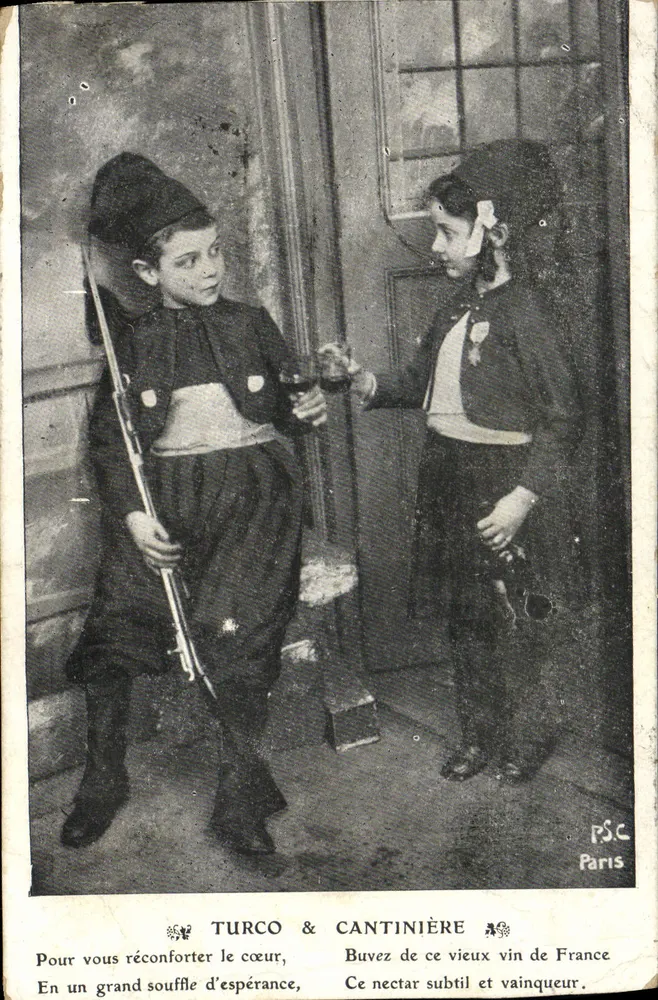 Twee kinderen in kostuum — Turco & Cantinière — PSC Parijs - Voorkant