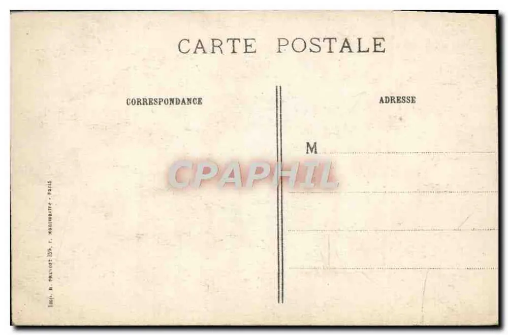 Vermelles (P.-de-C.) — Ruinen des prächtigen Schlosses — J. Courcier, 8, rue Simon-le-Franc, Paris - Rückseite