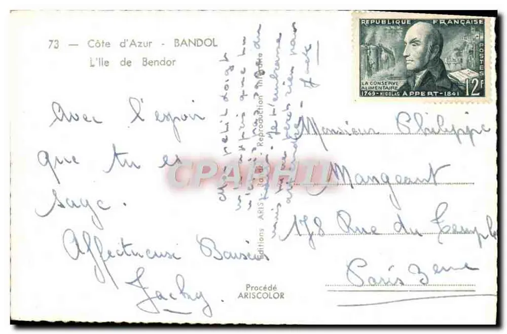 BANDOL — Porto e farol — Éditions ARISCOLOR, n°73 - Verso