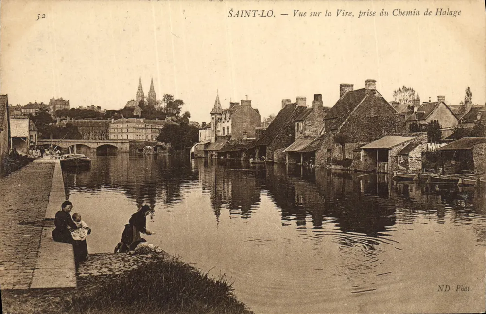 Saint-Lô — Ansicht der Vire, aufgenommen vom Halage-Weg — ND Phot - Vorderseite