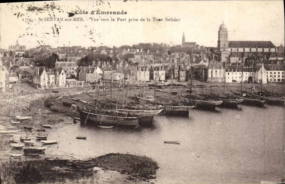 St-SERVAN-sur-MER — Blick zum Hafen vom Solidor-Turm — Laurent-Nel, Rennes - Vorderseite