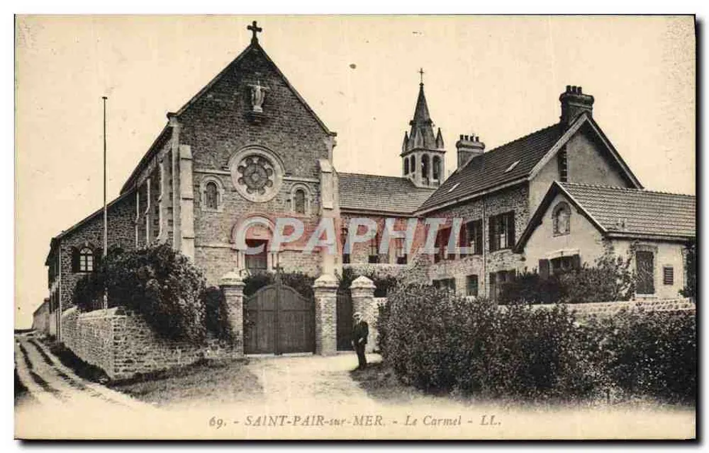 Saint-Pair-sur-Mer - Widok na Karmel — wydawca L. Levy et Neurdein, n°69 - Awers