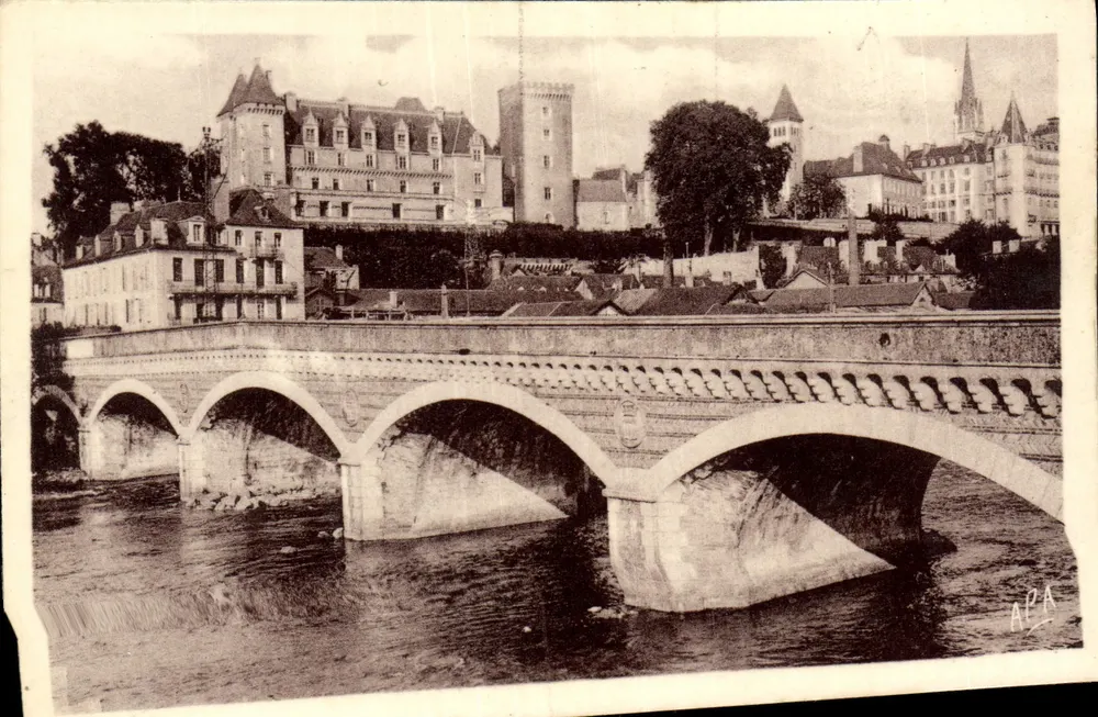 Jurançon — Panoramablick und Brücke — Cartes Atalbi - Vorderseite
