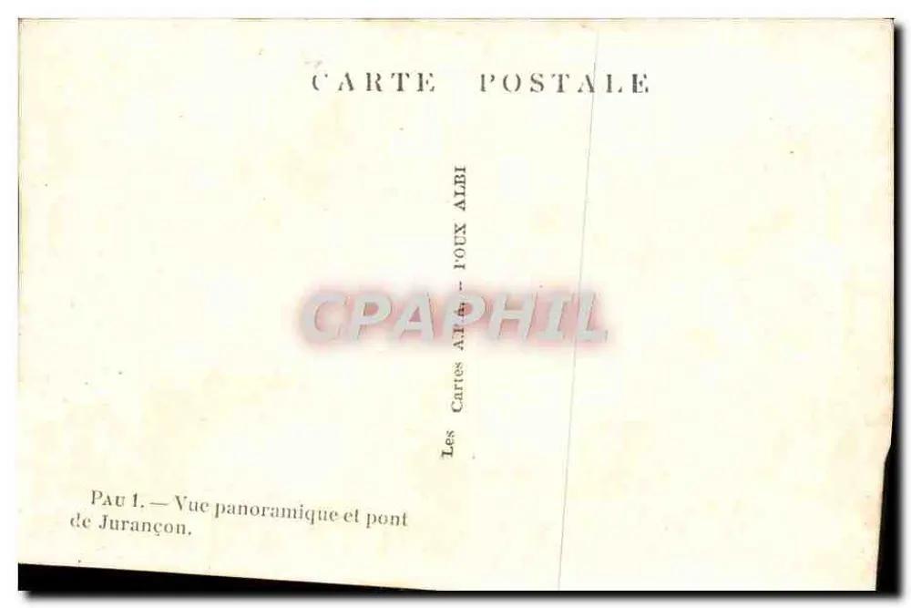 Jurançon — Panoramablick und Brücke — Cartes Atalbi - Rückseite