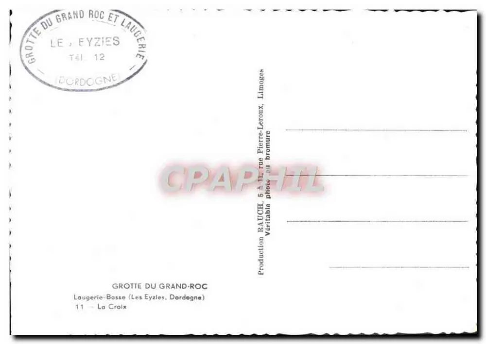 Höhle des Grand-Roc — Laugerie-Basse — Produktion BAUCH, Limoges - Rückseite