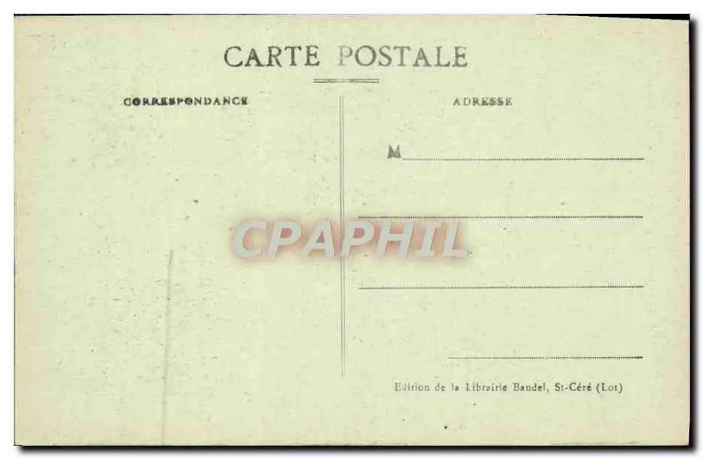 Capdenac-le-Haut (Lot) — Porte des Remparts — Edition der Bandel Buchhandlung, St-Céré (Lot) - Rückseite