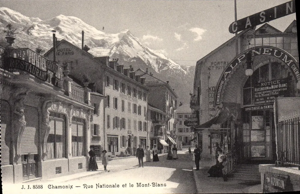 Chamonix — Nationale Straße und Mont-Blanc — Jullien frères, Genf - Vorderseite