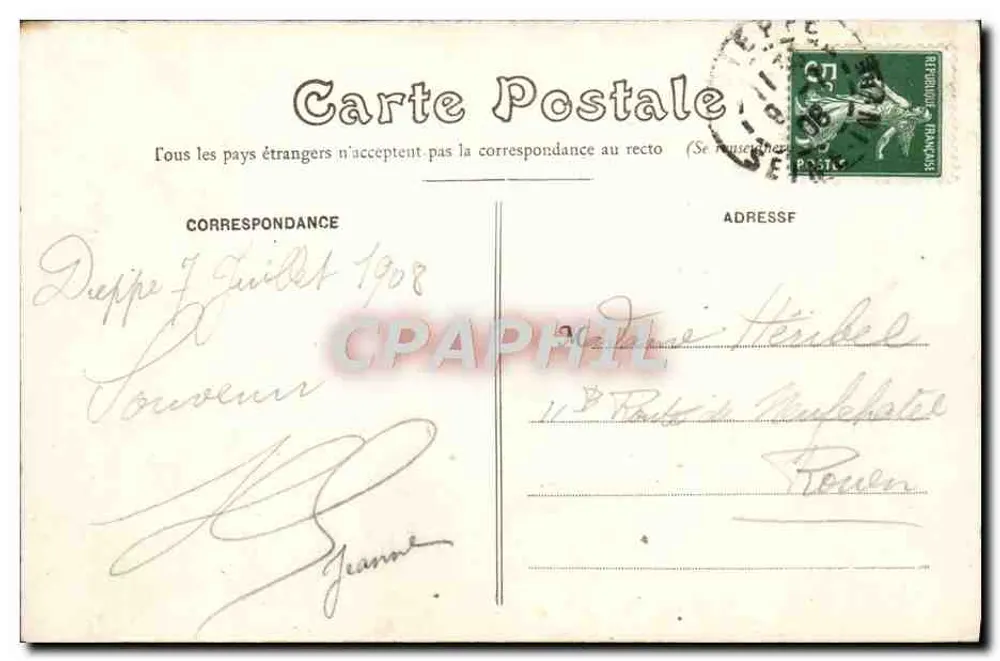 Dieppe — Le Pollet — E. Jarcouche - Verso