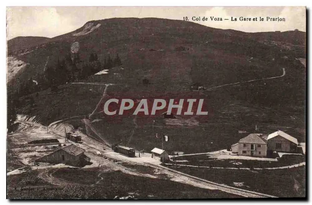 Col de Voza — La Estación y el Prarion — Editor: L. Gourlay, Aix-en-Provence, n° 10 - Anverso