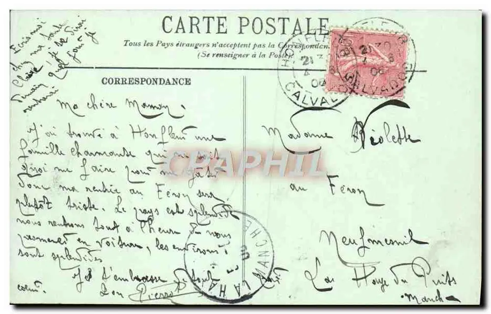 HONFLEUR — O Grande Farol — LL. — n°77 - Verso