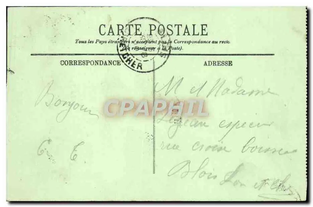 Chaumont — O Castelo — Pátio interno — Lado Leste — LL. - Verso