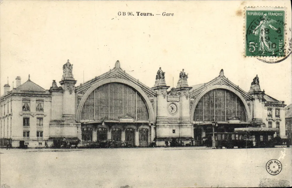 Tours — Gare de la République — éditeur GRAND BAZAAR - Frente