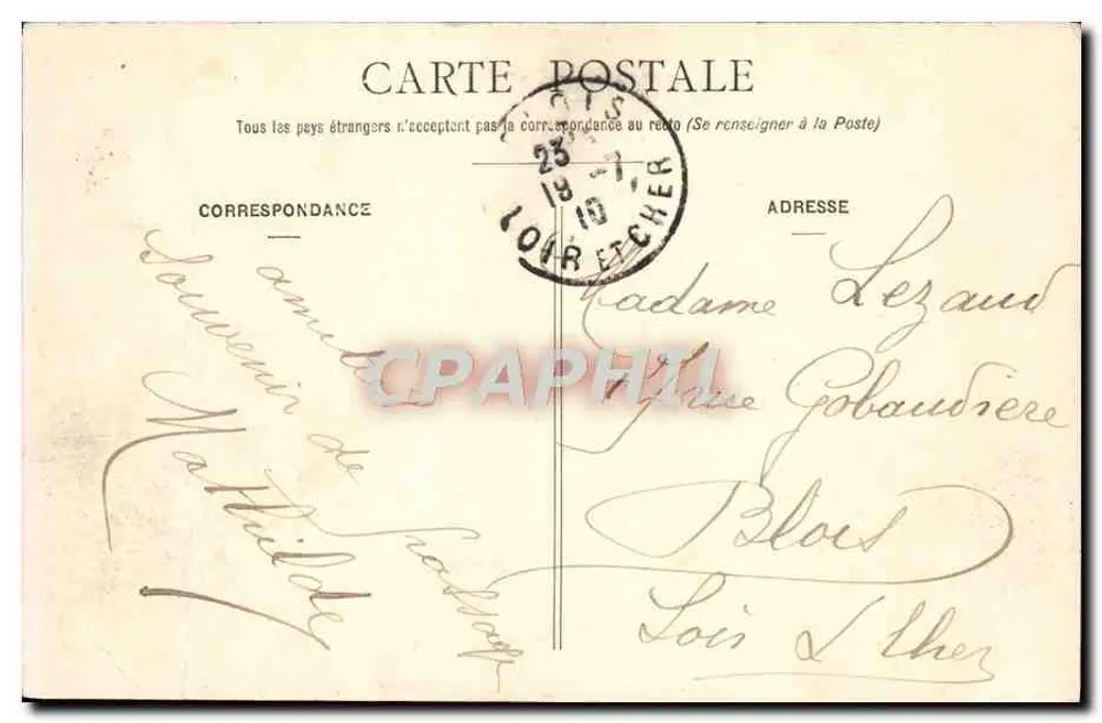 Tours — Gare de la République — éditeur GRAND BAZAAR - Verso
