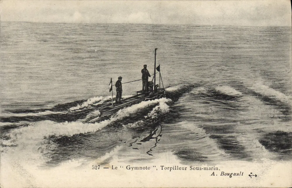 Der « Gymnote », U-Boot-Torpedoboot — A. Bougault, Nr. 527 - Vorderseite