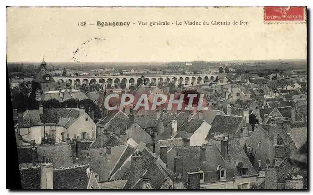 Beaugency — Vista geral — O Viaduto da Linha Ferroviária - Frente