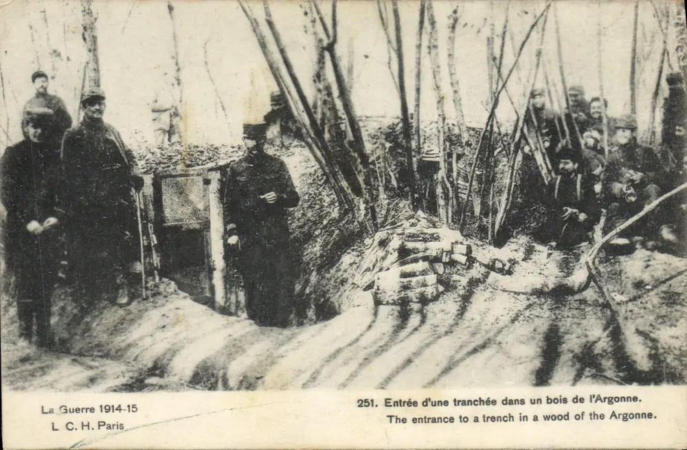 Eingang in einen Graben im Wald der Argonne — Der Krieg 1914-15 — L. C. H. Paris n°251 - Vorderseite
