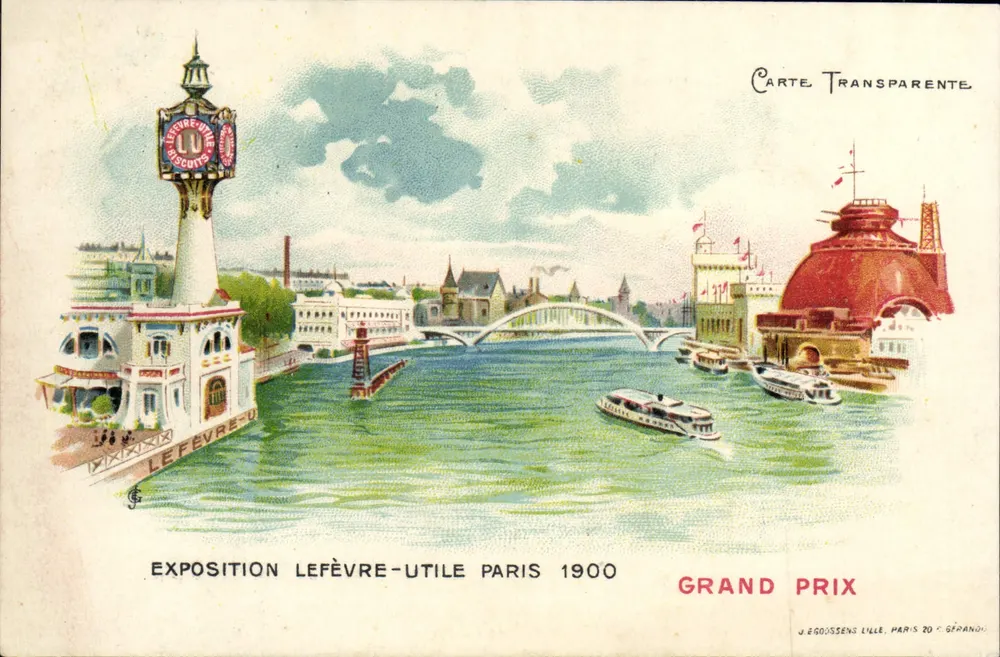 Exposição Lefèvre-Utile Paris 1900 — Grand Prix — J. Egooossens Lille, Paris 20, Gérando - Frente