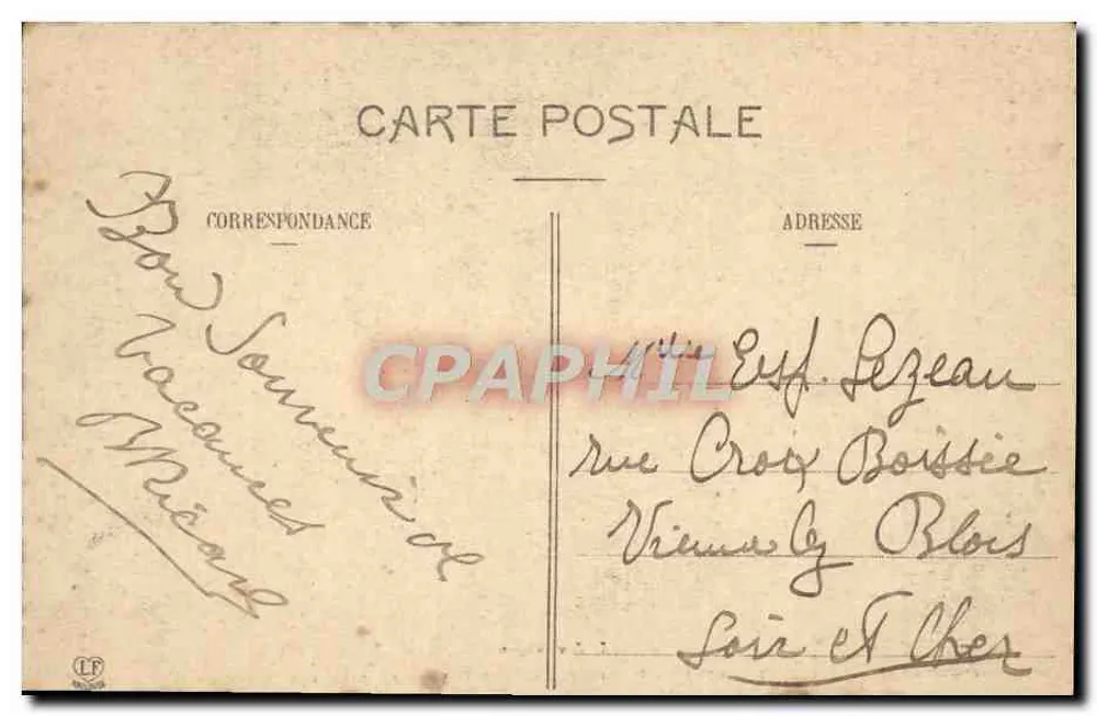 Peyrusse - Innenansicht des zerstörten Krankenhauses — Phototypie Lal, nèche Frères, Toulouse - Rückseite