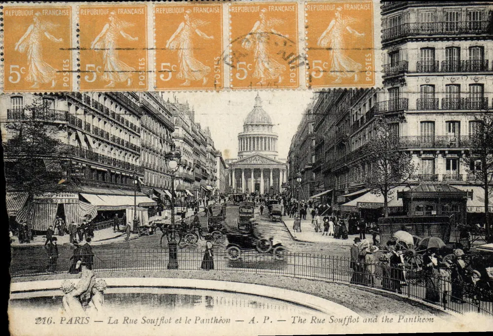 PARIS — La Rue Soufflot et le Panthéon — A. Papaglin, Paris, n°216 - Vorderseite