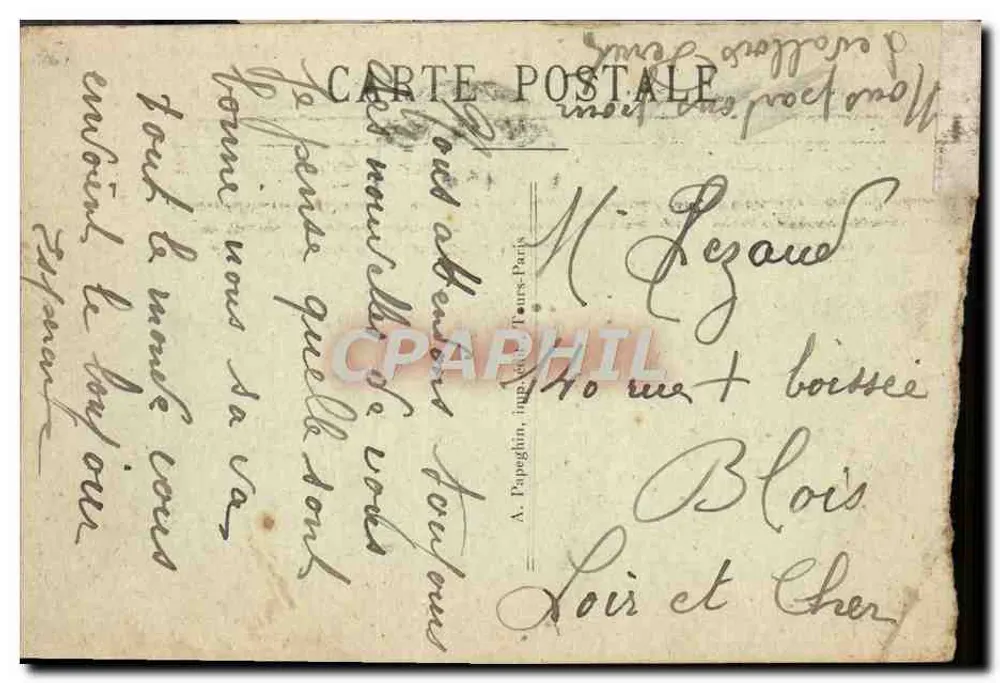 PARIS — La Rue Soufflot et le Panthéon — A. Papaglin, Paris, n°216 - Rückseite