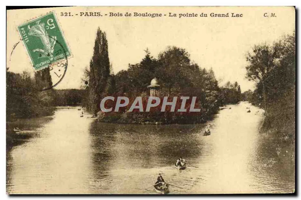 Paris - Bois de Boulogne - La pointe du Grand Lac — C.M. n°321 - Vorderseite