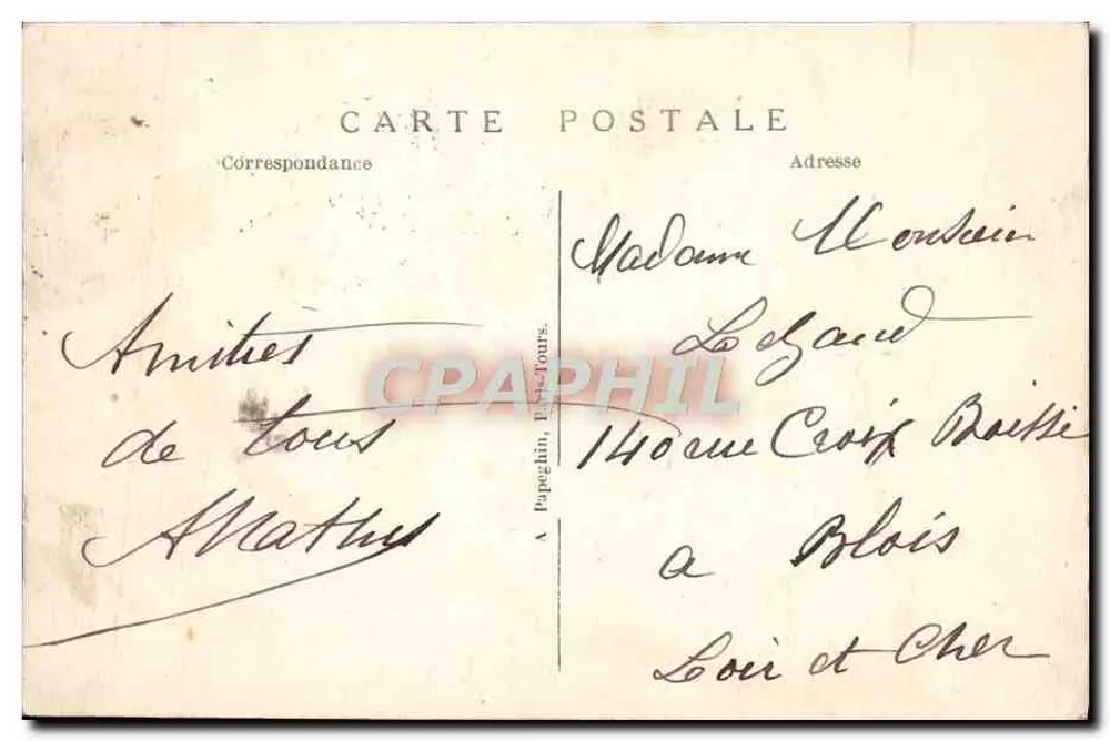 Paris — O Arco do Triunfo do Carrousel — A.P. n°117 - Verso