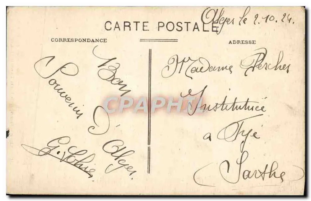 Interieur van de Basiliek Notre-Dame d'Afrique — Alger — Ideale Collectie P.S. n°235 - Achterkant