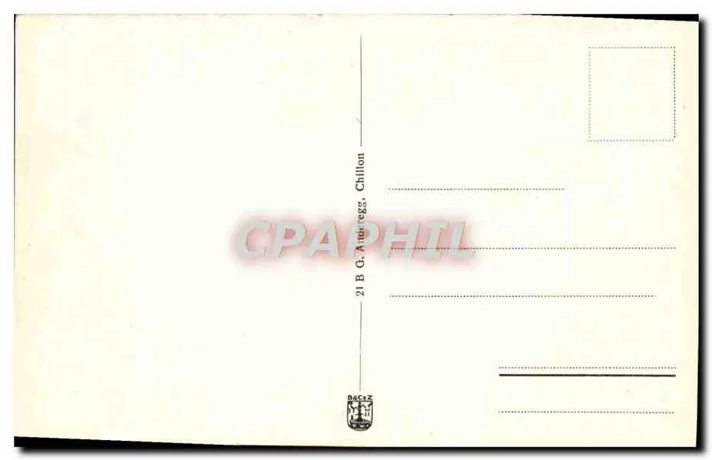 Chillon, Quarto de Hóspedes — Editor B. G. Aueregg, Chillon - Verso