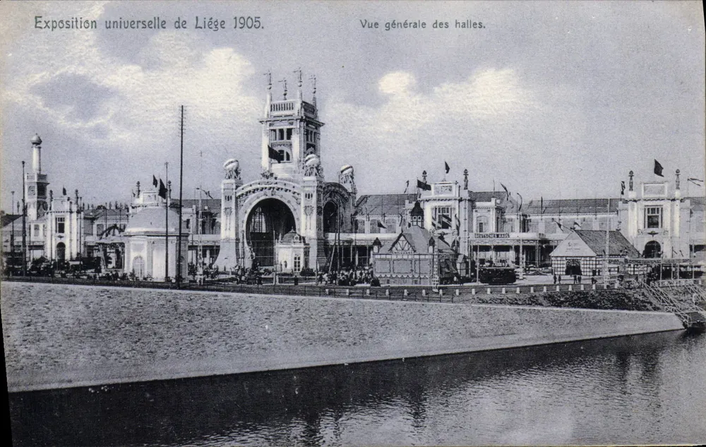 Weltausstellung in Liège 1905 — Allgemeiner Blick auf die Hallen — Offizielle Ansichtskarte - Vorderseite