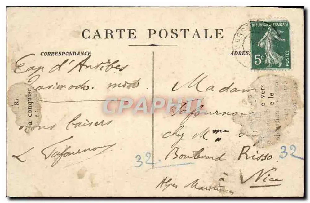 Monaco - Vista presa dal Rocher, sul Cap d'Ail — editore sconosciuto, n° 16 - Verso