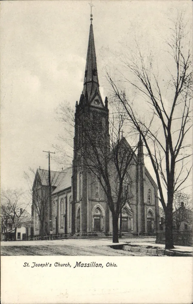 Chiesa di San Giuseppe, Massillon, Ohio — editore Bahney's Book Store, n° 53337 - Recto