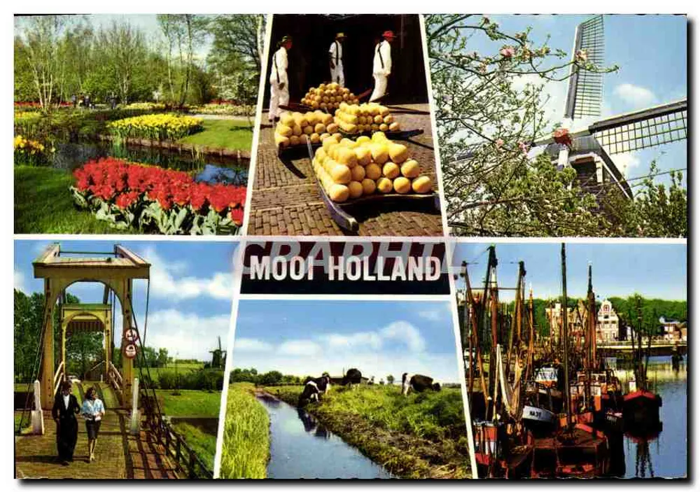 Paisagens holandesas — collage de cenas típicas — editor 'MOOIJ HOLLAND' - Frente
