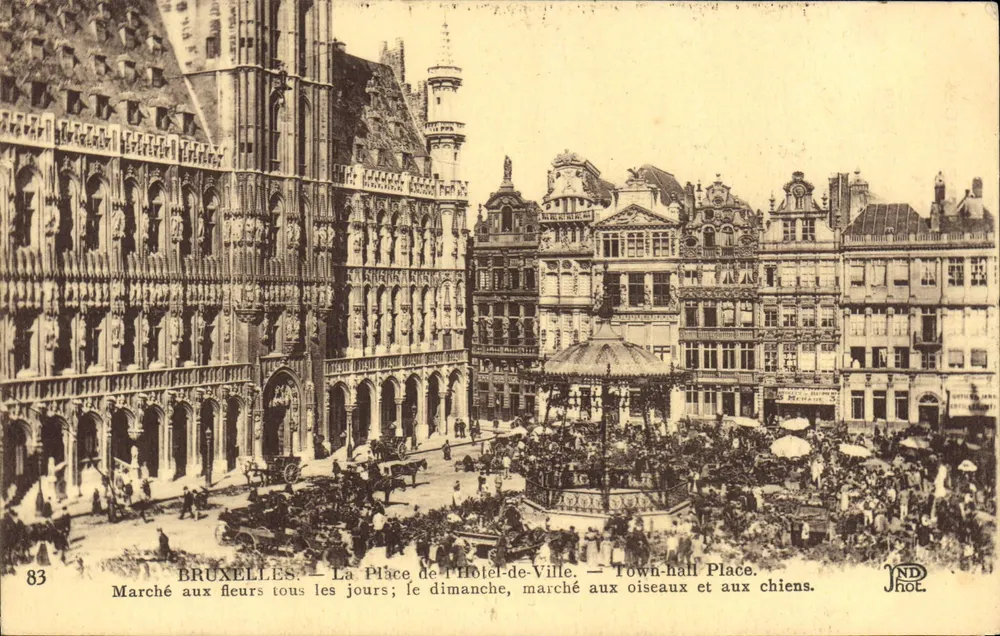 Brüssel — Place de l'Hôtel-de-Ville — N°83 - Vorderseite