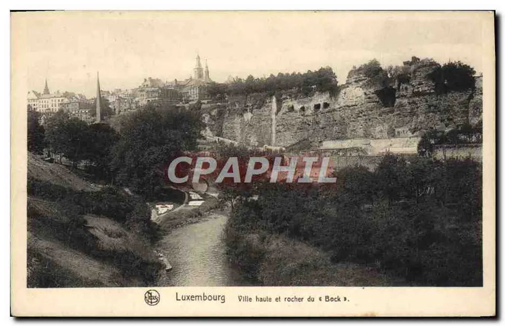 Luxemburg — Oberstadt und Felsen « Bock » — Verlag 'Lusy' - Vorderseite