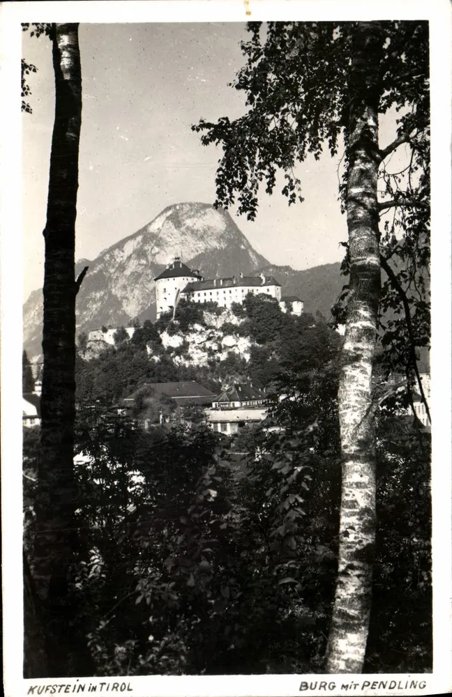 Kufstein na Tirol — Castelo com Pendling — editor desconhecido - Frente